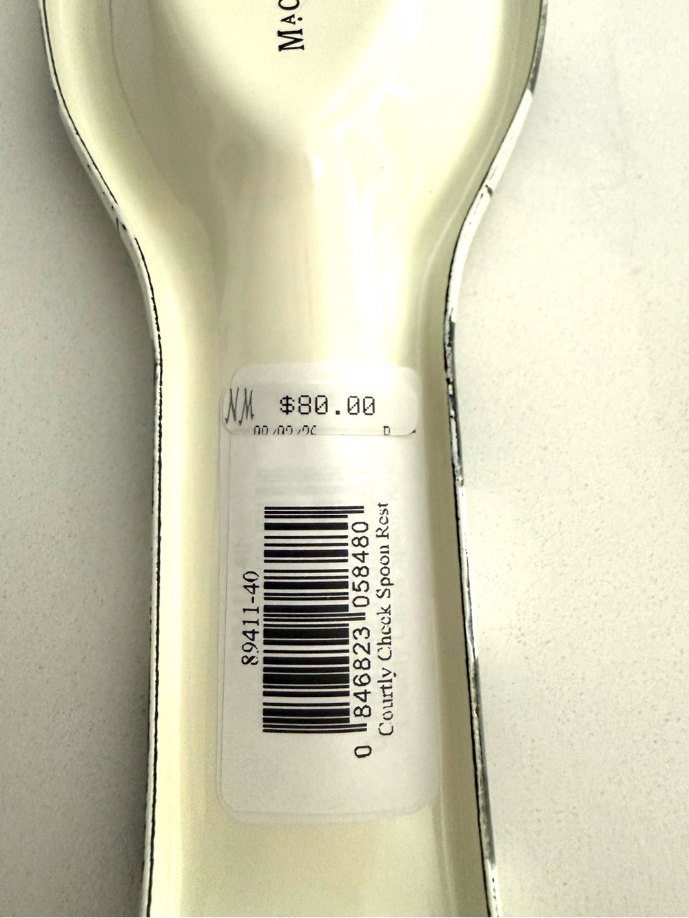 Brand New! Mackenzie Childs Spoon Rest-Courtly Check - Picture 10 of 11